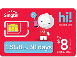 Singtel - hi! SIM Card - $8