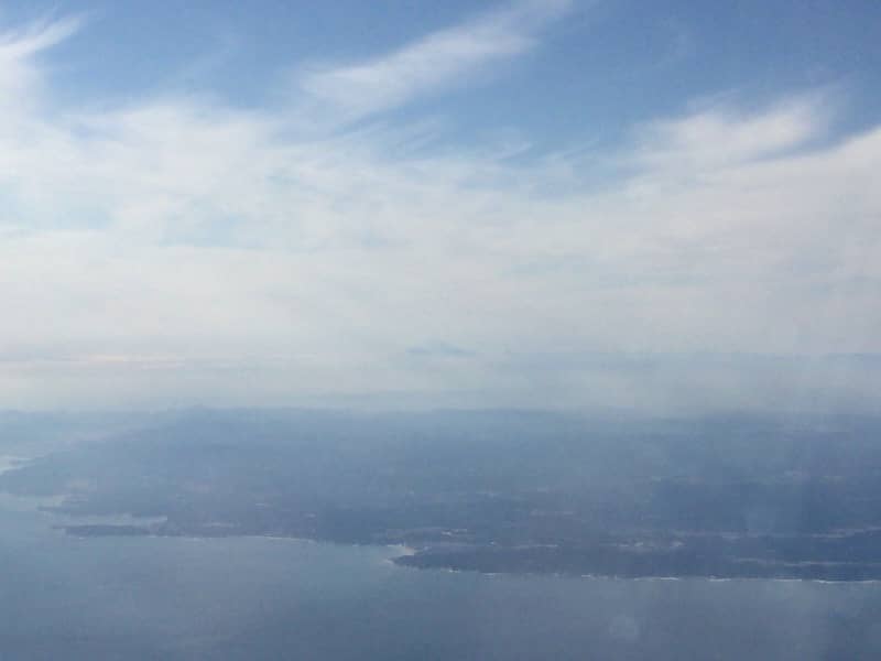 機内からの富士山