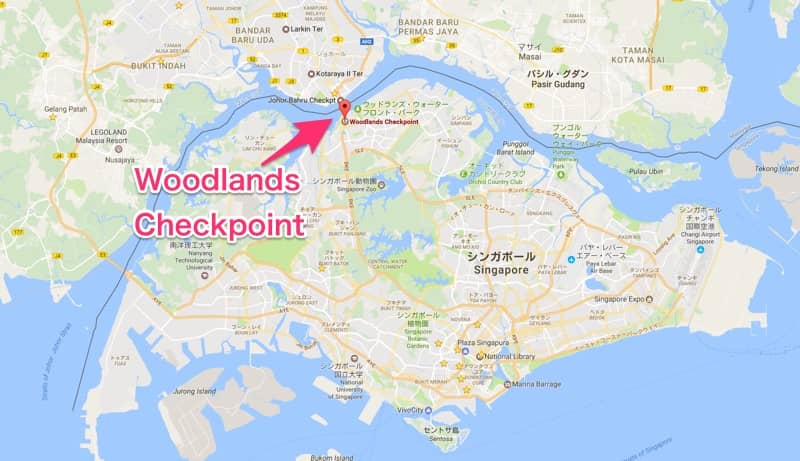 シンガポールWoodlandsCheckpointマップ