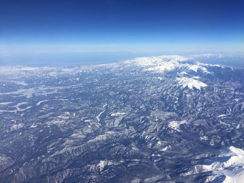 機内から見る日本の山