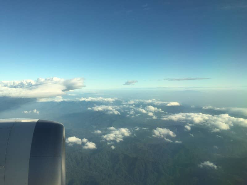 ANA816便離陸時のクアラルンプール市内風景