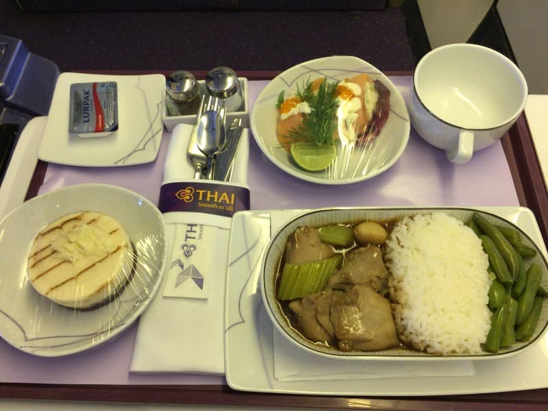 タイ航空ビジネスクラス食事