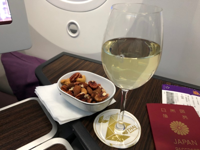 タイ航空ビジネスクラス搭乗-機内食