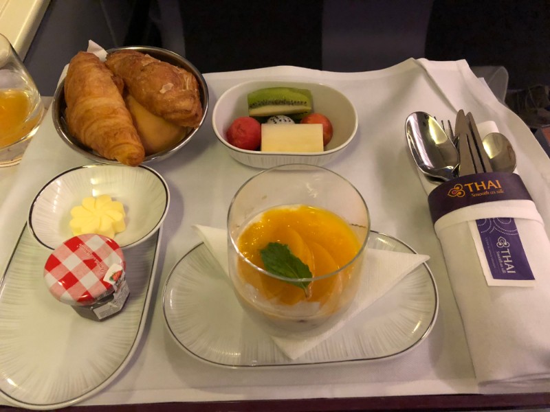 タイ航空TG924-ビジネスクラス機内食（朝食）