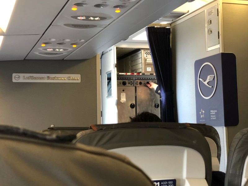 ルフトハンザ航空A321-ビジネスクラスシート