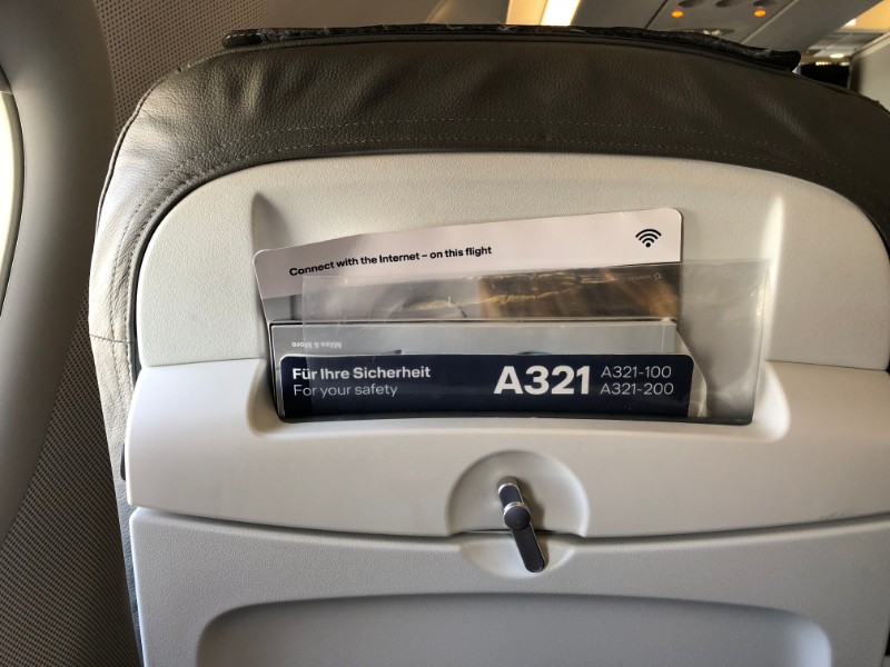 ルフトハンザ航空A321-ビジネスクラスシート