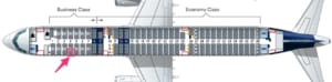 ルフトハンザ航空A321-ビジネスクラスシートマップ