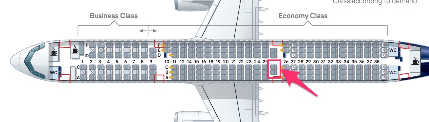 ルフトハンザ航空A321-シートマップ
