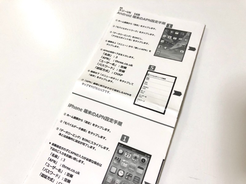 Three-SIMカードマニュアル