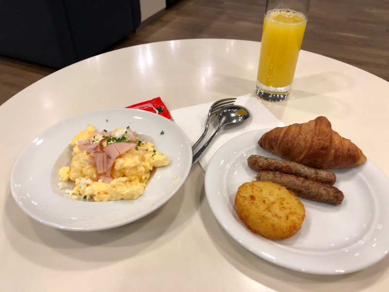 ルフトハンザビジネスラウンジ＠フランクフルト空港-朝食