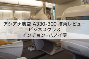 アシアナ航空-OZ733(ICN->HAN)-A330-3300-ビジネスクラス