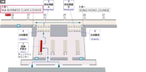 ハノイ・ノイバイ国際空港-NIAビジネスラウンジマップ