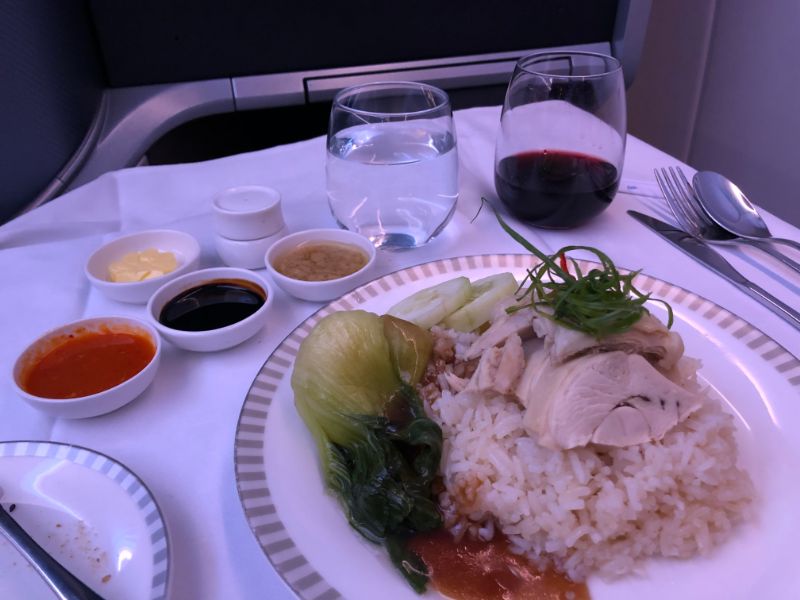 シンガポール航空SQ620-食事（洋食）