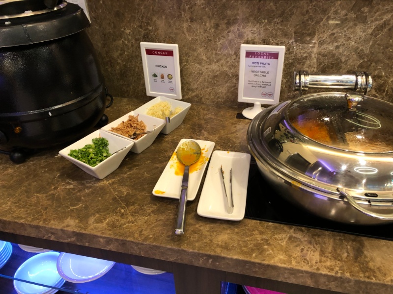 SATSプレミアラウンジ＠シンガポール・チャンギ国際空港-食事メニュー
