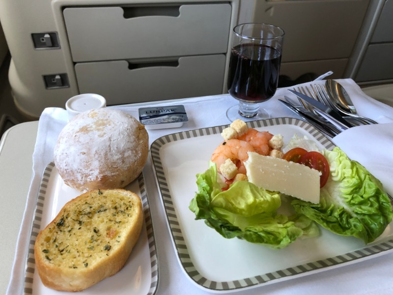 SQ175-シンガポール航空A330-300-ビジネスクラス食事