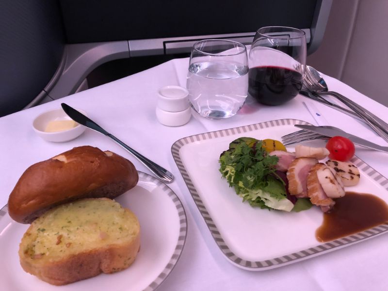 シンガポール航空SQ621-ビジネスクラス-食事