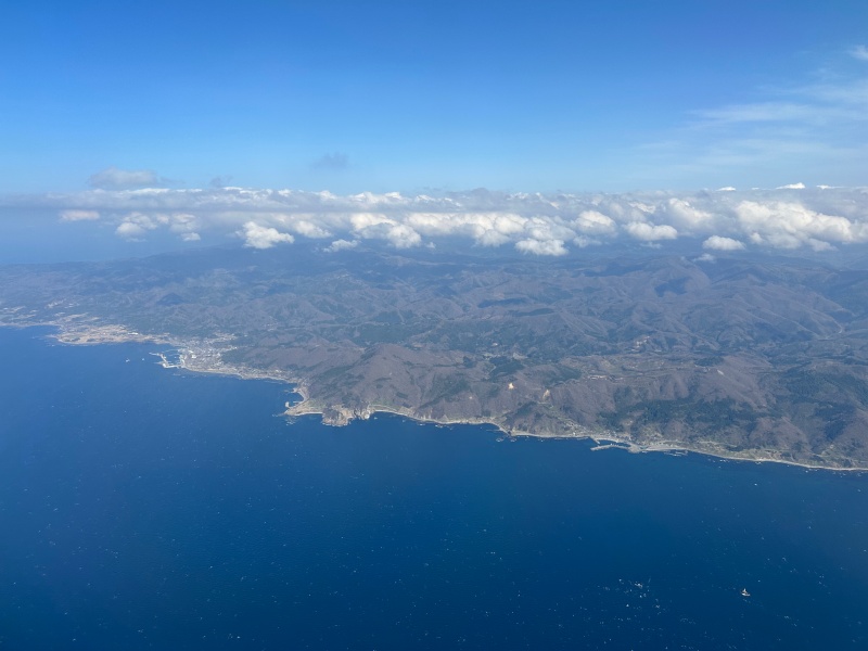 ANA555（羽田-函館）-上空からの景色-下北半島