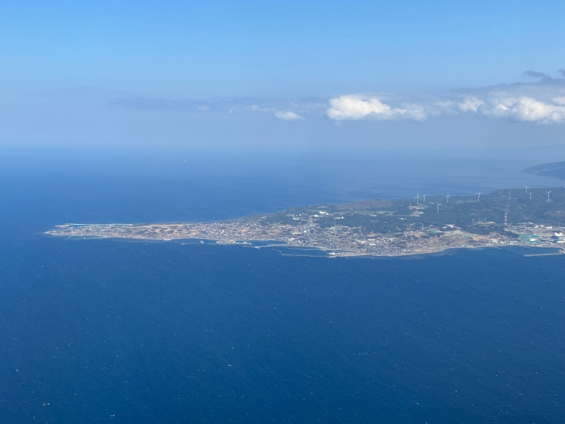 ANA555（羽田-函館）-上空からの景色-下北半島