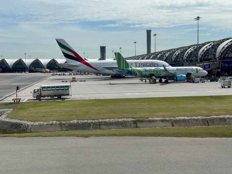 シンガポール航空SQ705（バンコク-シンガポール;A350-900）-タキシング