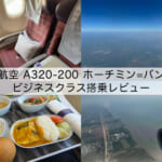 【タイ航空A320-200】ホーチミン=バンコク便ビジネスクラス搭乗レビュー｜ビジネスクラスシートは真ん中の席を潰して２人掛けのシートに改造