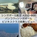 【シンガポール航空A350-900】バンコク=シンガポール便ビジネスクラス搭乗レビュー｜朝食でもメニューがとても充実しているフライト