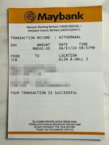 JCBカードクレジットカードでキャッシング＠Maybank,マレーシア