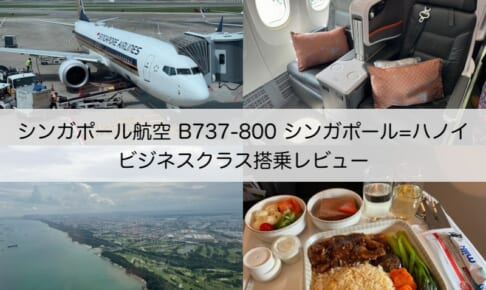 シンガポール航空（シンガポール-ハノイ便:SQ194 B737-800）-搭乗レビュー