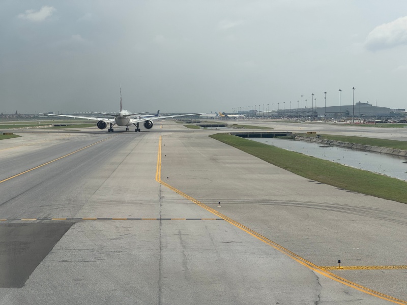 シンガポール航空（バンコク-シンガポール便:SQ705 A350-900）-タキシング