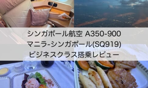 シンガポール航空（マニラ-シンガポール便:SQ919 A350-900）-ビジネスクラス搭乗レビュー