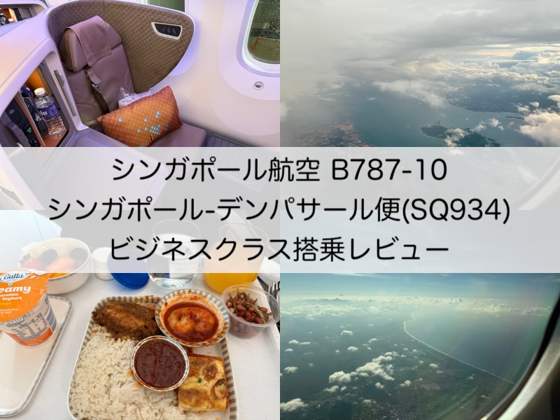 シンガポール航空（シンガポール=デンパサール便:SQ934 B787-10）-レビュー