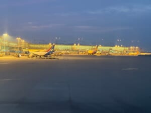タイ航空（バンコク=ソウル（仁川）便:TG658 A350-900）-着陸