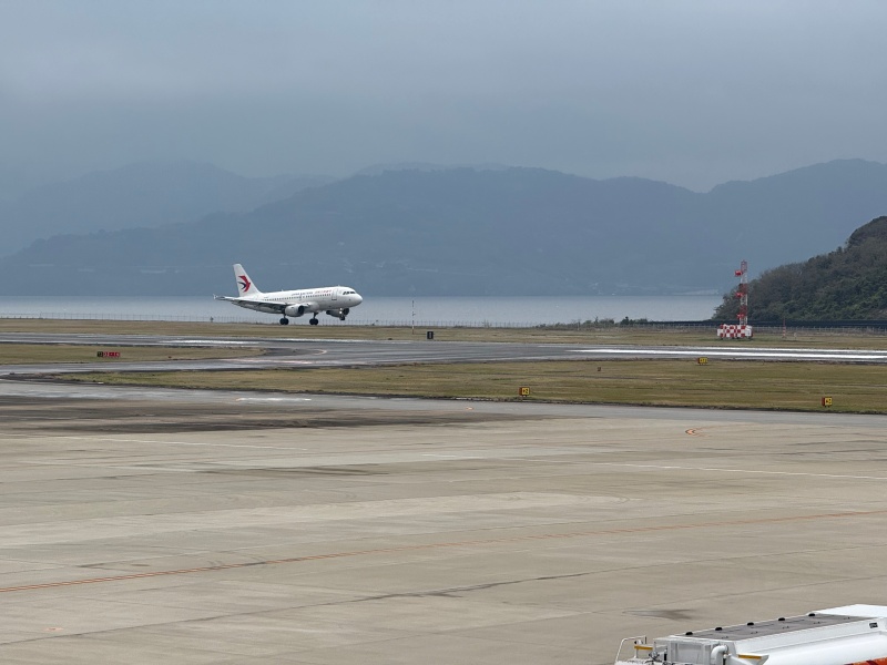長崎空港の展望デッキからの眺め