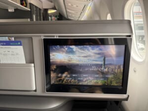 エバー航空（関空=台湾便:BR131 B787-1000）-ビジネスクラスシート