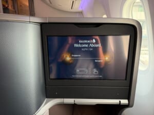 シンガポール航空（シンガポール=バンコク便:SQ710 B787-10）-ビジネスクラスシート