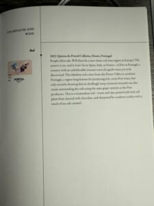 シンガポール航空(シンガポール=バンコク便:SQ710 B787-10)-ビジネスクラスフード&ドリンクメニュー