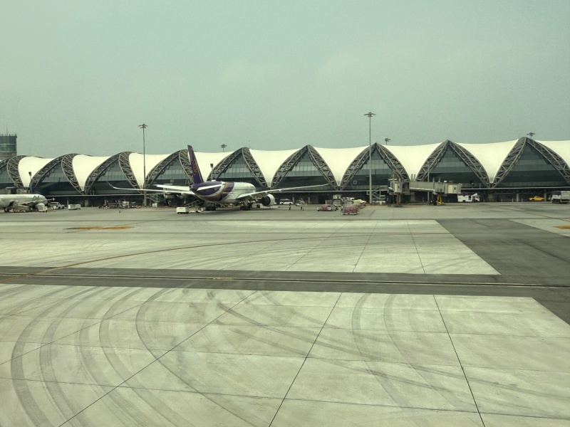 シンガポール航空（シンガポール=バンコク便:SQ710 B787-10）-着陸