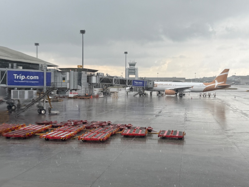 エバー航空(台湾=クアラルンプール便:BR227 B777-300ER)-着陸