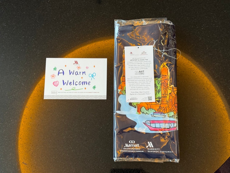 Marriott Executive Apartments Bangkok, Sukhumvit Thonglor(マリオット・エグゼクティブ・アパートメント・バンコク・スクンビット・トンロー)ーウェルカムギフト
