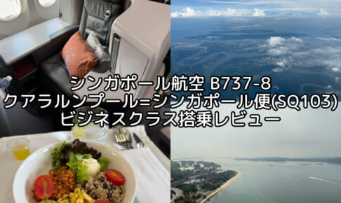 シンガポール航空（クアラルンプール=シンガポール便:SQ103 B737-8）-ビジネスクラス搭乗レビュー