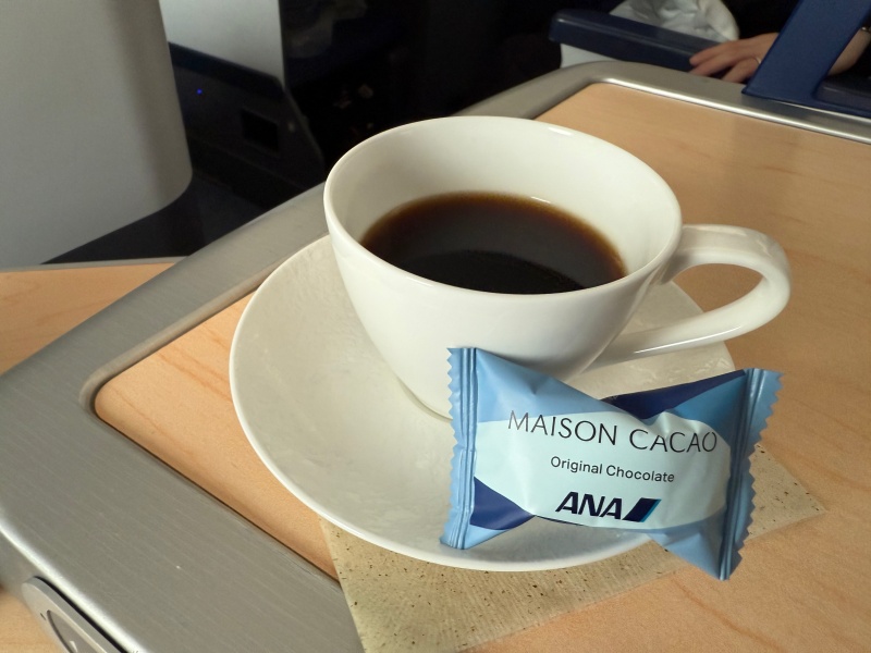 ANA（バンコク=成田便:NH806 B787-900）-ビジネスクラス食事