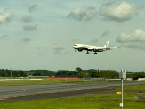 ANA(バンコク=成田便:NH806 B787-900)-着陸