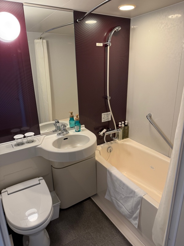 リッチモンドホテル山形駅前(Richmond Hotel Yamagata)ー客室（シングル）内バスルーム