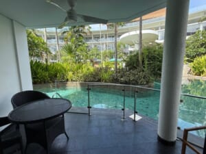 ル メリディアン バリ ジンバラン(Le Méridien Bali Jimbaran)ー客室内バルコニーからの眺め