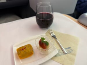 ANA(バンコク=羽田便:NH878 B787-900)-ビジネスクラス食事