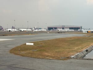 ANA(バンコク=羽田便:NH878 B787-900)-タキシング