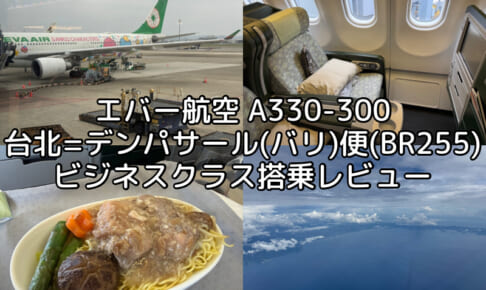 エバー航空（台北=デンパサール(バリ)便:BR255 A330-300）-搭乗レビュー
