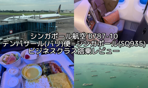 シンガポール航空（デンパサール(バリ)=シンガポール便:SQ935 B787-10）-搭乗レビュー