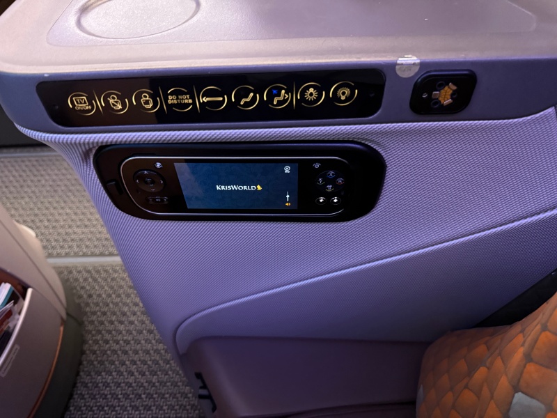 シンガポール航空(デンパサール(バリ)=シンガポール便:SQ935 B787-10)-ビジネスクラスシート