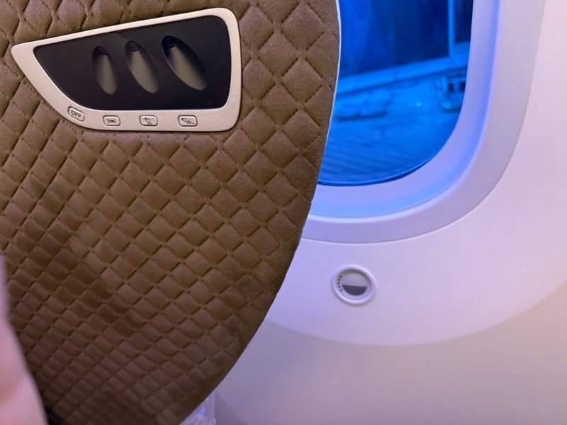 シンガポール航空(デンパサール(バリ)=シンガポール便:SQ935 B787-10)-ビジネスクラスシート