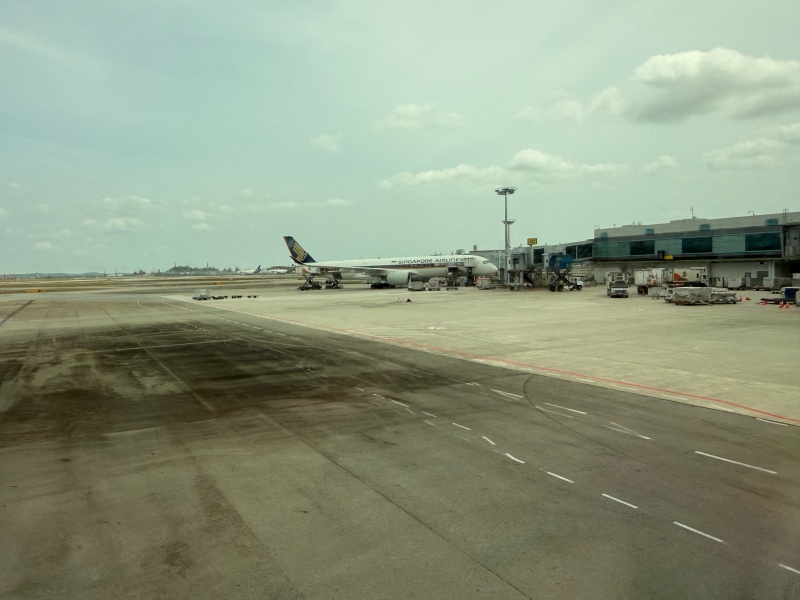 シンガポール航空(デンパサール(バリ)=シンガポール便:SQ935 B787-10)-着陸